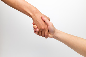 Hand shape to help on white background