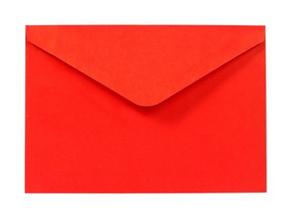 Red envelope on white