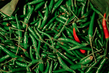 Hot chilli pepers pattern texture background.