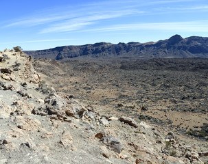 Espagne, Tenerife, Siete de Canada, étendue désertique dans la Parc national du El Teide