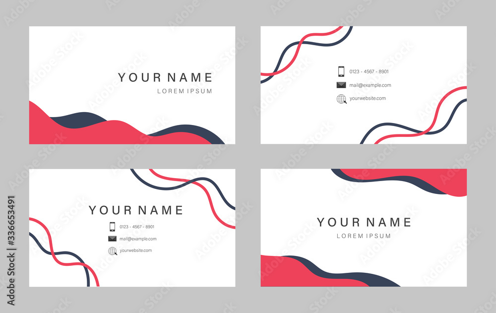 Poster set of editable business card template. double-sided business card template. stationery template des