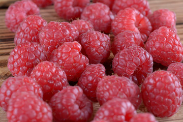 Ripe delicious raspberry