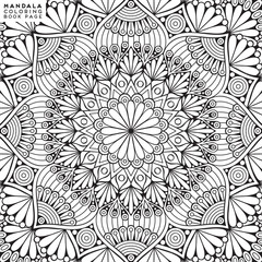 Mandala Coloring Illustration