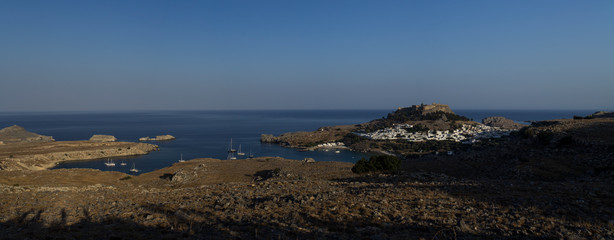 seascape of Lindos Bay