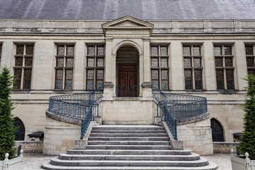 Reims in the North of France in late spring with historical buildings