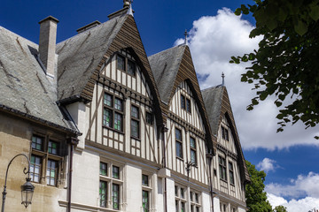 Reims in the North of France in late spring with historical buildings