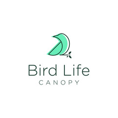 The bird logo looks modern, clean, simple and classy