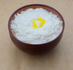 rice porridge with butter