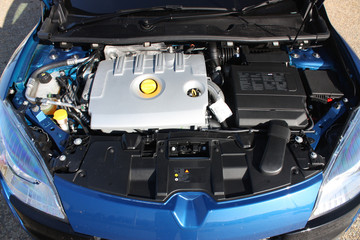 Performance car engine bay
