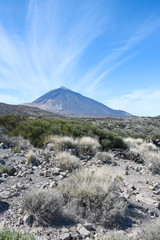 Espagne, Tenerife, la vue sur le El Teide depuis les routes TF21 et TF24