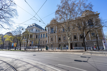Fototapeta na wymiar Empty streets of Vienna city center