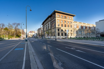 Empty streets of Vienna city center