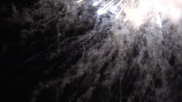 打ち上げ花火  花火大会  接写  4K  /  Closeup shot of fireworks. Pyrotechnics. 4K