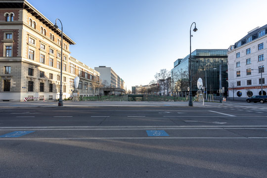 Empty streets of Vienna city center