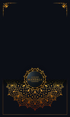 Luxury mandala background with golden arabesque pattern arabic islamic east style for Wedding card, book cover.

