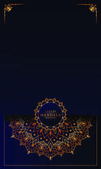 Luxury mandala background with golden arabesque pattern arabic islamic east style for Wedding card, book cover.

