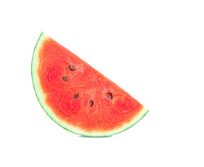 A sliced watermelon isolated on white background.
