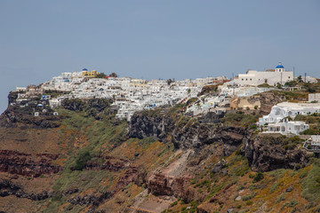 Fototapeta na wymiar View of Oia village of Santorini Island Cyclades Greece 