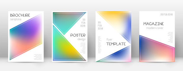 Fototapeta premium Flyer layout. Triangle lively template for Brochur