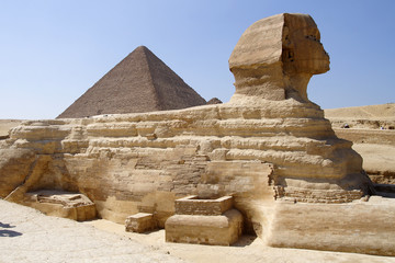 
Pyramids and Sphinx in Egypt - obrazy, fototapety, plakaty