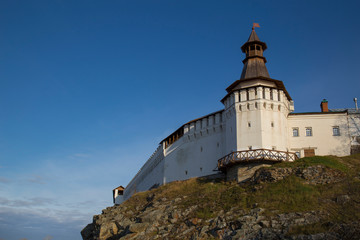Fototapeta na wymiar church and castle on the hill