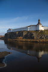 Fototapeta premium church and castle on the hill