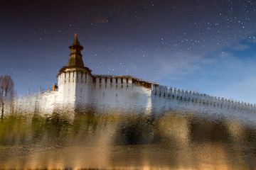 reflection of the fortress in the water