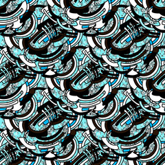 colorabstract ethnic seamless pattern in graffiti style with elements of urban modern style bright quality illustration for your design