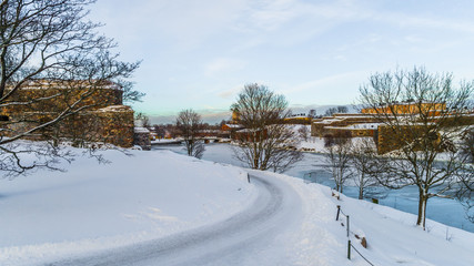 Winter landscape  of Finland.