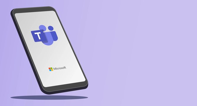 Microsoft Teams mobile application from Microsoft Corporation on a smartphone.