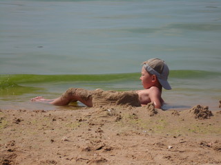 child on the beach