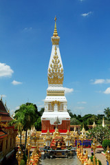 Naklejka premium The Pagoda of Wat Phra That Panom temple in Nakhon Phanom, Thailand.