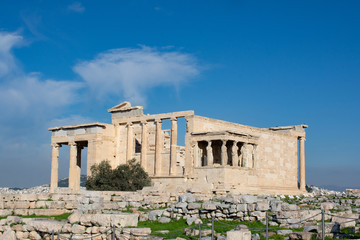 Fototapeta na wymiar ruins of a building in the Acropolis, Greece