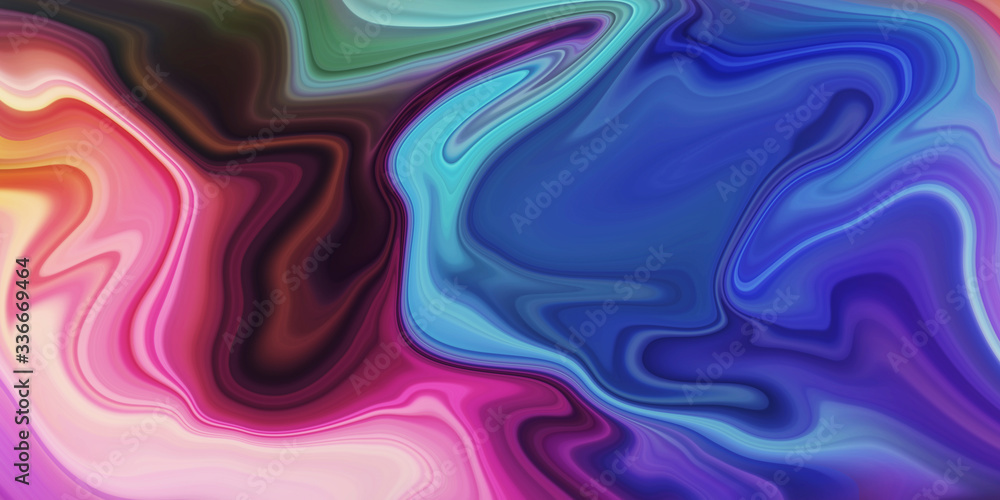 Poster abstract color flow gradient background. liquid marble art texture. flow inks in water style