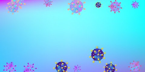 Obraz na płótnie Canvas Coronavirus Vector Background. Epidemic Virus
