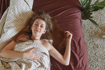 Girl in bed
