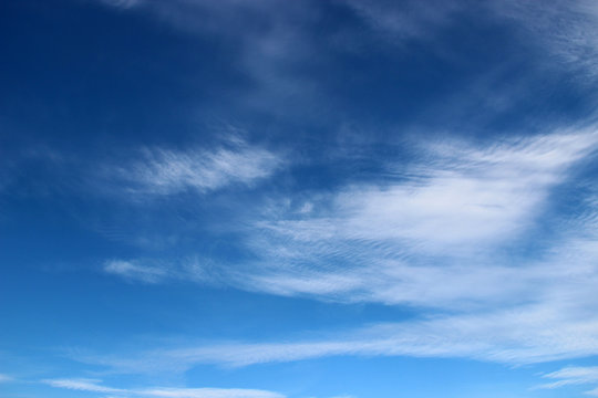 Picturesque cloudscape. Beautiful blue sky in fluffy cirrus clouds. Hd wallpaper sky nature wallpapers for desktop backgrounds.