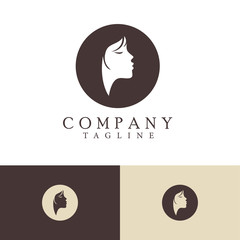 Beauty Woman Silhouette vector logo template. This is high resolution, creative and unique. Abstract design concept for beauty salon, massage, magazine, cosmetic and spa. Premium vector icon.