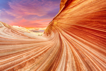 Sunset over the Wave in Utah in the USA