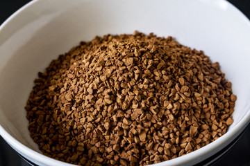 a bowl full of instant coffee
