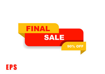 Special offer final sale banner. Vector
