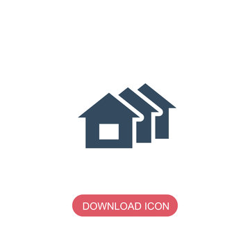 Home icon on white. Vector