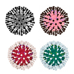 Corana Virus - Covid 19, 3D illustration - ressources Graphiques
