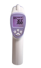 Digital non-contact infrared Thermometer gun front view detection check body temperature.