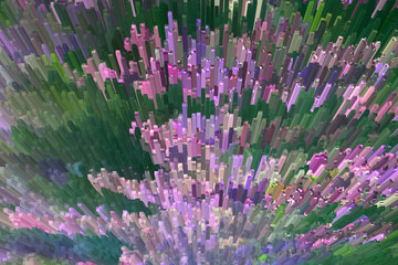 Naklejka premium 3D textura of colorful geometric shapes. Bright background for design work. Flowering wildflowers in bright sunlight in the spring.