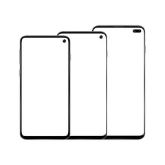 Phone black smartphone on a white background