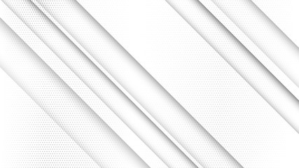 Obraz premium Abstract white and gray gradient background. Halftone dots design background. Gray dotted halftone backdrop. Vector Illustration. Geometric backdrop. Dotted texture template. Dots grunge texture.