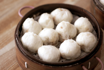 Chinese manti on a table