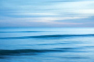 Naklejka na ściany i meble Sunset seascape blue abstract.
