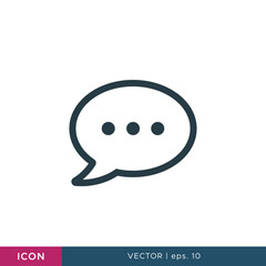 Speech bubble icon vector design template